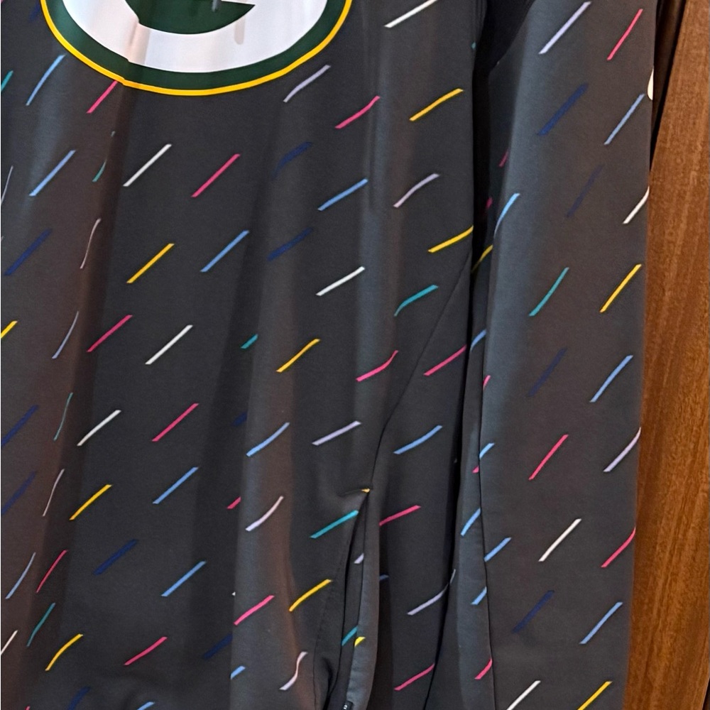 Nike Crucial Catch Green Bay Packers Gray Hoodie. Medium. - Picture 2 of 5